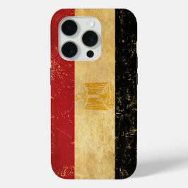 Egyptische vlag Grunge iPhone 15 Pro Case