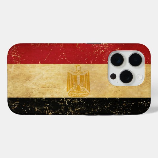 Egyptische vlag  Grunge Case-Mate iPhone Case (Achterkant (horizontaal))