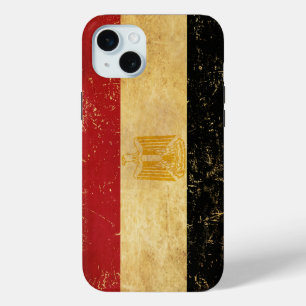 Egyptische vlag  Grunge iPhone 15 Mini Hoesje