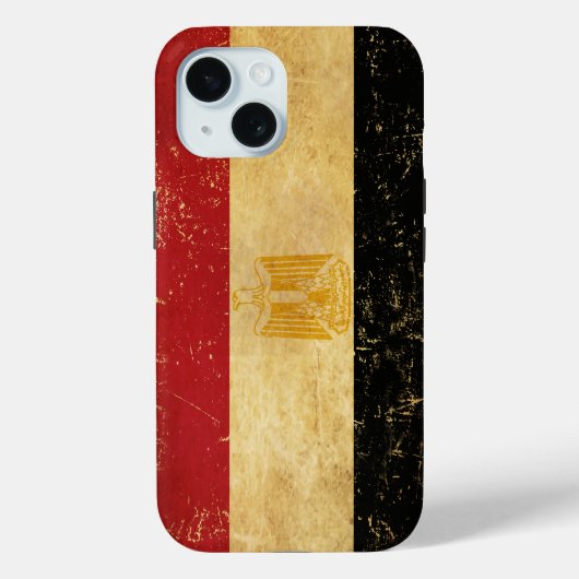 Egyptische vlag Grunge Case-Mate iPhone Case (Achterkant)