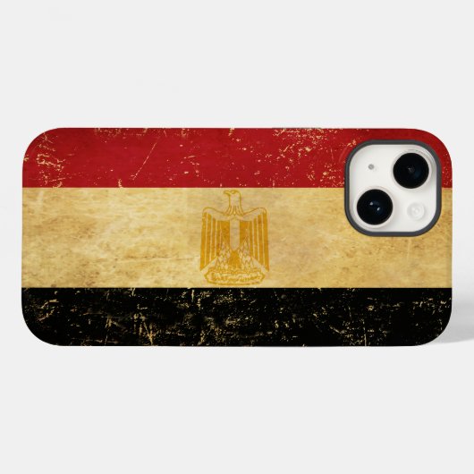 Egyptische vlag  Grunge Case-Mate iPhone Case (Achterkant (horizontaal))