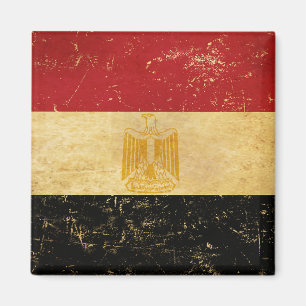 Egyptische vlag  Grunge Design Magnet