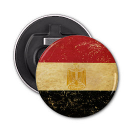 Egyptische vlag Grunge flesopener Button Flesopener