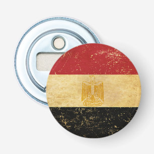 Egyptische vlag Grunge flesopener Button Flesopener
