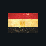 Egyptische vlag Grunge ontwerp Canvas Afdruk<br><div class="desc">Pixerstick Sticker met de Egyptische vlag in verontruste grunge oude stijl ontwerp. Dit oude ontwerp met krassen heeft de Egyptische vlag in retro stijl. Dit ontwerp is geweldig om te shows dat je trots bent om Egyptisch te zijn.</div>