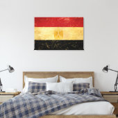 Egyptische vlag Grunge ontwerp Canvas Afdruk (Insitu (Slaapkamer))
