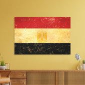 Egyptische vlag Grunge ontwerp Canvas Afdruk (Insitu (Woonkamer))