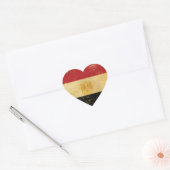 Egyptische vlag Grunge ontwerp Hart Sticker (Envelop)