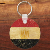 Egyptische vlag Grunge Sleutelhanger (Achterkant)