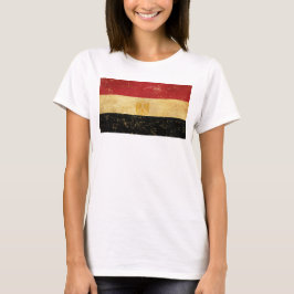 Egyptische vlag Grunge Vrouwen Wit T-shirt