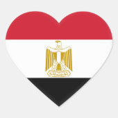 Egyptische vlag hart sticker (Voorkant)