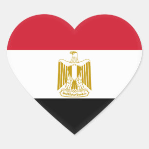 Egyptische vlag hart sticker