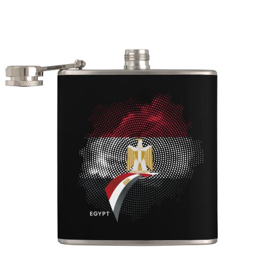 Egyptische vlag heupfles (Geopend)