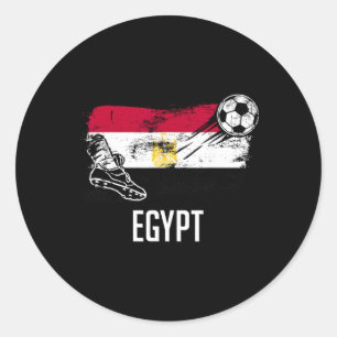 Egyptische Vlag Jersey Egyptisch Voetbalteam Egypt Ronde Sticker