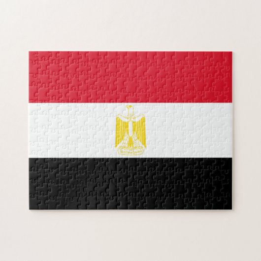 Egyptische vlag Jigzaag Puzzle Legpuzzel (Horizontaal)