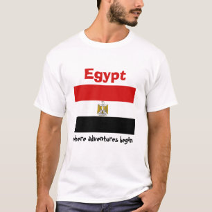 Egyptische vlag + kaart + T-shirt voor tekst