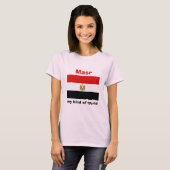 Egyptische vlag + kaart + T-shirt voor tekst (Voorkant volledig)