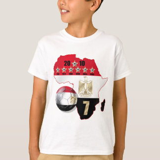 Egyptische vlag Kaart van Afrika 2010 winnaars T-shirt
