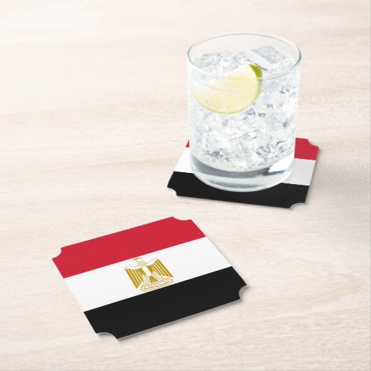 Egyptische vlag kartonnen onderzetters (Insitu)