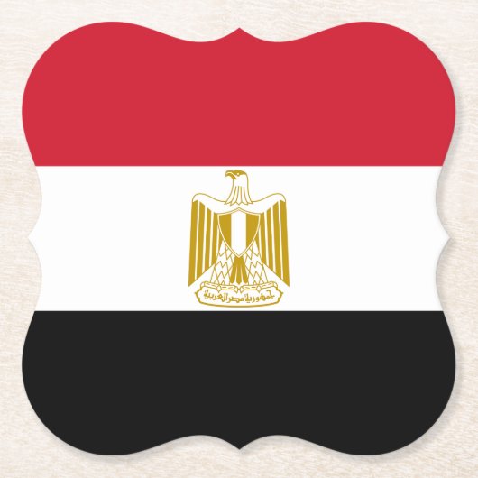 Egyptische vlag kartonnen onderzetters (Voorkant)