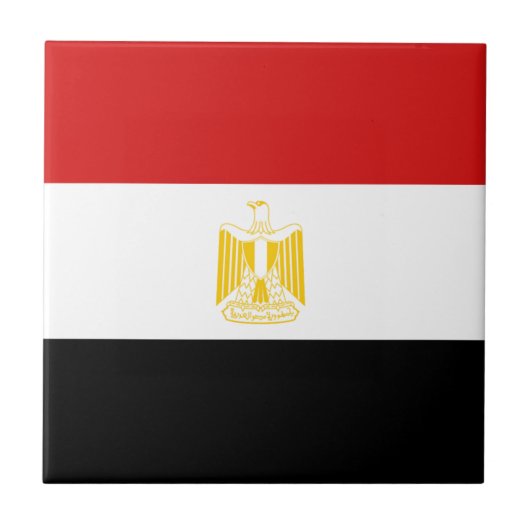 Egyptische vlag Keramische tegel Tegeltje (Voorkant)
