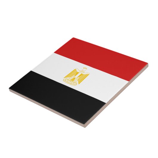 Egyptische vlag Keramische tegel Tegeltje (Zijkant)