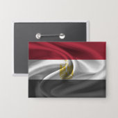 Egyptische Vlag Knop Button (Voorkant / Achterkant)
