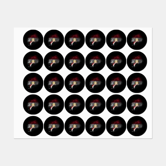 Egyptische vlag labels (Vel)
