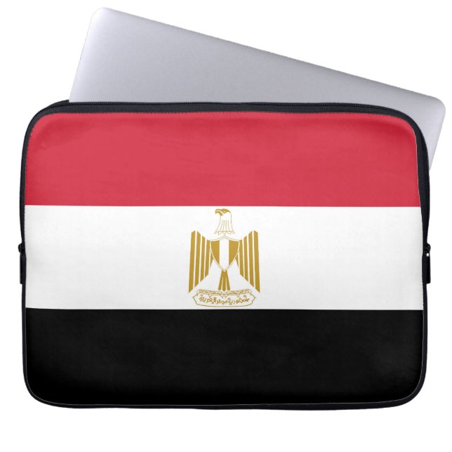 Egyptische vlag laptop sleeve (Voorkant)