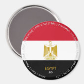 Egyptische Vlag Magneet (Voorkant / Achterkant)
