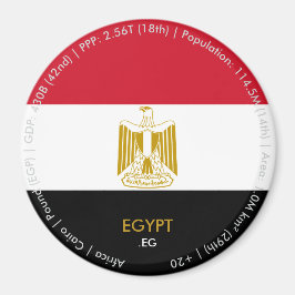 Egyptische Vlag Magneet