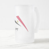 Egyptische vlag matglas bierpul (Voorkant rechts)