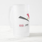 Egyptische vlag matglas bierpul (Voorkant links)