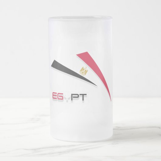 Egyptische vlag matglas bierpul (Center)