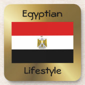 Egyptische vlag + Onderzetter tekst (Voorkant)