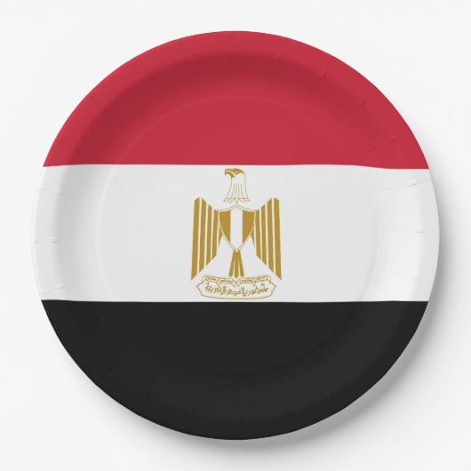 Egyptische vlag papieren bordje (Voorkant)