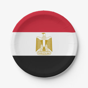 Egyptische vlag papieren bordje