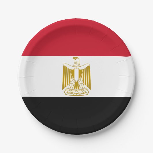 Egyptische vlag papieren bordje (Voorkant)
