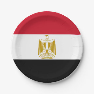 Egyptische vlag papieren bordje