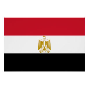 Egyptische vlag perfect poster