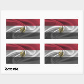 Egyptische vlag rechthoekige sticker (Vel)