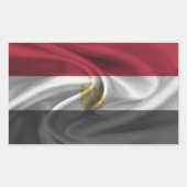 Egyptische vlag rechthoekige sticker (Voorkant)