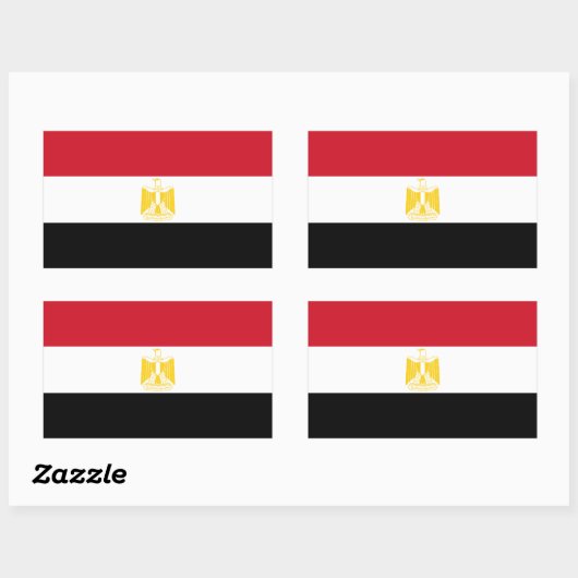 Egyptische vlag rechthoekige sticker (Vel)
