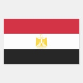 Egyptische vlag rechthoekige sticker (Voorkant)
