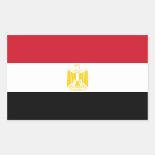 Egyptische vlag rechthoekige sticker