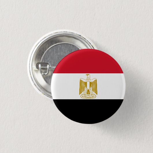 Egyptische vlag ronde button 3,2 cm (Voorkant /achterkant)