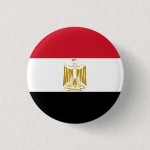 Egyptische vlag ronde button 3,2 cm