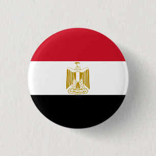 Egyptische vlag ronde button 3,2 cm