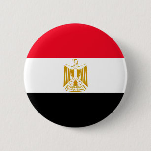 Egyptische vlag ronde button 5,7 cm