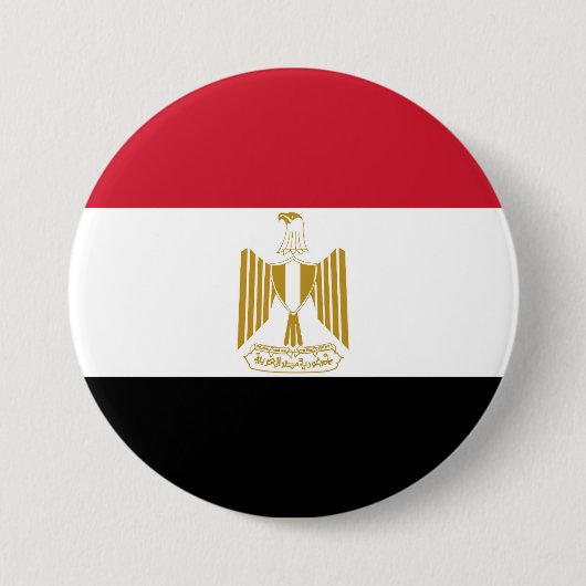 Egyptische vlag ronde button 7,6 cm (Voorkant)